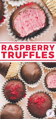 raspberry truffles are the perfect treat for valentine's day or any special occasion