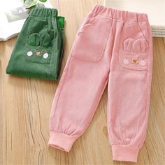 Cute Cotton School Bottoms, Cute Cotton Bottoms For School, Pink Cotton Pants For Playtime, Playful Pink Bottoms With Pockets, Cute Pants With Elastic Waistband For Playtime, Cute Pink Pants With Pockets, Cute Winter Cotton Pants, Cute Cotton Pants For Winter, Cotton Pants For Winter Playtime