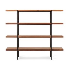 Reclaimed Teak High Shelf - Hausful - Modern Furniture, Lighting, Rugs and Accessories (4470221406243) Modern Bookcase Design, Media Storage Unit, Air Design, Tidy Room, Contemporary Bookcase, Wood Bookshelves, Wood Bookcase, Media Storage, Living Room Storage