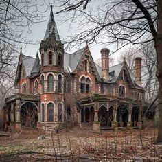 an old abandoned house in the woods