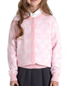 PRICES MAY VARY. SOFT AND COMFY: made of quality 100% cotton, the girls cardigan is super soft and warm, no pilling and static electricity, easy to care, nice elasticity and durability, comfortable to wear in spring, autumn and winter SWEET PATTERN: designed with cute bowknot, sky cloud or bright rainbow striped pattern, the cardigan for girls is sweet and chic, adored by children; The long sleeve and crew neck design adds classic flavor, also nylon added in the hem and cuff prevent from deforma Preppy Winter Sweater For School, Preppy Winter School Sweater, Cute Long Sleeve Sweater For School, Cute Cotton Cardigan With Button Closure, Cotton Cardigan With Button Closure, Cute Style, Cute Button-up Sweater For Winter, Cute Winter Button-up Cardigan, Cute Spring Cardigan For School, Cute Button-up Winter Sweater