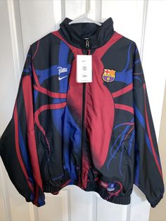 100% authentic Nike FC Barcelona x Patta Culers del Mon Track Jacket. Mens Sz S Unisex. Multicolor . Brand new with tags. Never worn perfect condition. Sold out. Rare. The FCB x Patta Culers del Món Track Jacket is made from 100% Polyester. The track jacket is equipped with a main zipper, an elastic ribbed hem and two side pockets with zippers. The front is adorned with a embroidered Patta script logo and a Nike swoosh on the right hand side of the chest. The left hand side of the chest features a woven FC Barcelona badge. Winning buyer will receive this Jacket USPS PRIORITY mail which usually delivers within 2-3 business days. Please check my positive seller reputation and know that you can bid with confidence. Please contact me with any questions. Thanks for looking. Barcelona Badge, Barcelona Jacket, Nike Fc, Nike Tech, Script Logo, Nike Swoosh, Track Jacket, Fc Barcelona, Track Jackets