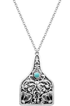 This 17+3" high polish pendant features a flower paisley pattern textured cattle tag casting with a gemstone lobster cluster short necklace. Flower Ear Cuffs, Cattle Tags, Flower Ear, Turquoise Bead Necklaces, Ear Cuff Earings, 12th Birthday, Beaded Hoop Earrings, Beaded Hoops, Gemstone Necklace Pendant