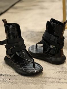 Sku CY-!27126 Material PU Style Gladiator Occasion Casual , Urban Heels Height Mid (3cm-5cm) Seasons Summer Type Sandals Color BLACK Size 36,37,38,39,40 Size chart: Please consult the size chart we provide for this item's measurements to help you decide which size to buy. Please note: There may be 1-3cm differ due to manual measurement. Black Gladiator Sandals, Black High Tops, Boho Style Dresses, Yoga Activewear, Urban Looks, Style Minimalist, Kids Sweater, Cozy Fashion, Handmade Shoes