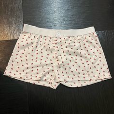 Strawberry Shorts - Super Short - Size: Xxs - Brand New - Using Brandy For Exposure Brandy Melville Shorts Floral, Brandy Clothes, Brandy Shorts, Full Wardrobe, Holiday Wishlist, Brandy Melville Shorts, Wishlist 2024, Pj Shorts, Comfy Shorts