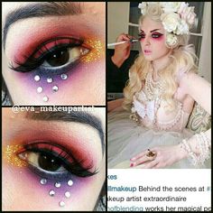 Twitter / eva_makeupartis: Inspired by the 1 and only @queenofblending using the #sugarpill @sugarpillmakeup burning heart pallet. Theatrical Makeup, Unique Makeup, Dramatic Makeup, Purple Eyeshadow, Fx Makeup, Stage Makeup, Fantasy Makeup, I Love Makeup