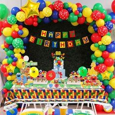 an image of a birthday party with balloons