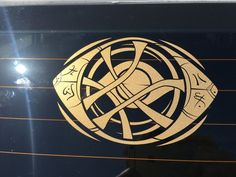 an emblem on the side of a vehicle