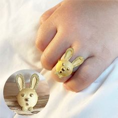 Gold Gentle Rabbit Ring 24K 0.999 Pure 3.75g 한돈 | It's a perfect gift for a baby who was born in 2023 the Year of the rabbit The rabbit is the 4th of the twelve animal signs that make up the Chinese zodiac. Celebrate your loved one's Baeke-il (100days) or Dol(1st birthday party) with our dainty, delicate and simple, minimalist Pure Gold 24K Tiger Ring. It can be engraved on the back of the ring (Any 3 characters maximum) -example 1) ARI 2) 하진 If you select an option for the engraving,  You'll re Handmade Gold Ring For Birthday, Baby Rings Gold, Animal Signs, Rabbit Ring, Tiger Ring, Baby Ring, Baby Rings, Medical Bracelet, 3 Characters