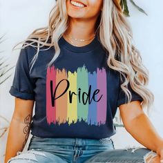 Pride Paint Strokes Graphic Tee - Limeberry Designs Rainbow Paint, Paint Strokes, Pride Parade, The Pride, Colorful Rainbow, True Colors, Soft Fabrics, Graphic Tee, Graphic Tees