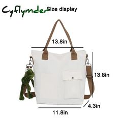 SPECIFICATIONSStyle: FashionShape: Casual TotePattern Type: SolidOrigin: CN(Origin)Occasion: VersatileNumber of Handles/Straps: ThreeMain Material: CanvasLining Material: PolyesterItem Type: HandbagsInterior: Interior Slot PocketInterior: Cell Phone PocketHardness: SoftHandbags Type: Messenger BagsGender: UnisexExterior: Solid BagClosure Type: zipperSolid color multi-pocket canvas messenger bagLength: 11.8in Width: 4.3in Height: 13.8inFabric：canvasFunction：One shoulder/Portable/CrossbodyFans exclusive priceZipper opening and closing, a variety of backpack styles, can be single-shoulder, cross-body or hand-held, multiple pockets for easy storage Trendy Bucket Bag With Pockets For School, Beige Shopping Bag With Pockets, Trendy School Bucket Bag With Pockets, Rectangular Shoulder Bag With Pockets For Shopping, Rectangular Shoulder Bag For Shopping With Pockets, Trendy Shoulder Bucket Bag With Pockets, Canvas Softback Bag With Pockets, Canvas Shoulder Bag With Pockets, Handheld Shoulder Bag With Pockets For Daily Use