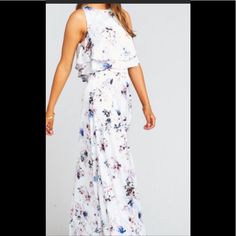 Show Me Your Mumu Princess Di Ballgown Maxi Skirt In Bouquet Beauty Sz Xl Nwt High Waisted Maxi Skirt, Fully Lined With Invisible Back Zipper And Hook And Eye Closure. 100% Polyester. Measurements Waist 16.5” Length 47.5” Pairs Beautifully With Bouquet Beauty King Crop Top, Also Listed. White Flowy Floral Print Maxi Skirt, Chic White Maxi Skirt With Floral Print, Elegant Flowy Maxi Skirt For Garden Party, Chic White Floor-length Maxi Skirt, White Sleeveless Flowy Maxi Dress, White Maxi Skirt For Spring Wedding, White Flowy Maxi Dress For Garden Party, Elegant Floral Print Flowy Maxi Skirt, White Flowy Skirt Maxi Dress For Garden Party