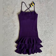 Nwt Discontinued Royal Purple Cross Back Dress With Double Lined Bust - Never Worn, I Got This A Long Time Ago As A Gift And Never Had A Chance To Wear It And Now It’s Too Snug On Me, But It’s A Beautiful Dress! Purple Ruffle Dress, Rugby Ralph Lauren, Womens Rugby, Cross Back Dress, Purple Cross, Boutique Couture, Drop Waist Dress, Dropwaist Dress, Ralph Lauren Dress