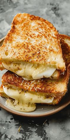 a grilled cheese sandwich on a plate