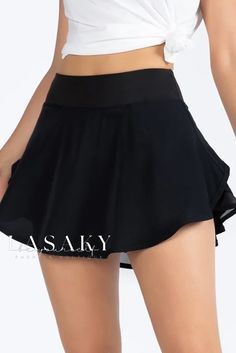 Lasaky - Premium Womens Performance Skort featuring Advanced Anti-Slip Design and Ultralight Breathable Mesh Technology for Running, Fitness, and Yoga Sports Fabric, Athletic Skort, Running Fitness, Color Fabric, Fabric Color, Milk, Solid Color, Mesh, Yoga