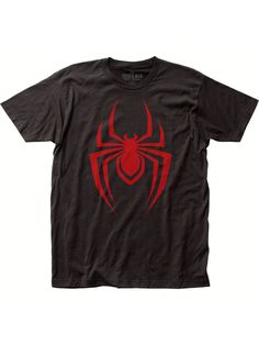 Be the best dressed at the Ultimate Frisbee Tornamount next month with the help of this officially licensed Marvel Comics Ultimate Spider-Man Miles Morales Symbol T-Shirt. Featuring the Ultimate Spider-Man Miles Morales symbol on the front, this comfy black Marvel t-shirt is made from cotton.Marvel Comics Ultimate Spider-Man Miles Morales Symbol T-Shirt Black Street  Short Sleeve  Animal    Men Clothing, size features are:Bust: ,Length: ,Sleeve Length: Black Tops For Comic-con Fan Conventions, Themed Black Shirt With Character Print, Black Tops For Comic-con, Black Themed Cotton Shirt, Themed Red Tops With Graphic Print, Themed Screen Print Tops For Fan Merchandise, Black Tops With Character Print For Fan Events, Themed Cotton T-shirt With Front Print, Superhero Crew Neck Top For Fans