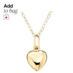 in stock 14k Yellow Gold Heart Pendant Necklace, Classic 14k Gold Heart Pendant Necklace, Classic 14k Gold Heart Necklace, Yellow Gold Tarnish-resistant Charm Necklace For Valentine's Day, 14k White Gold Heart Pendant Charm Necklace, 14k Gold Heart Necklace With Polished Finish, Polished 14k Gold Heart Necklace, 14k Gold Polished Finish Heart Necklace, Classic Yellow Gold Heart Necklace With Heart Charm