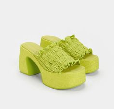 53 Green Platform Sandals For Spring, Green High Heel Sandals For Spring, Green Summer Platform Heels, Lime Green Heels For Spring Party, Summer Green High Heel Sandals, Green High Heel Sandals For Summer, Green Open Toe Summer Heels, Spring Green Platform Heels, Green Platform Heels For Spring