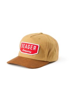 Seager - Wilson Snapback - Khaki/Brown - Profile Outdoor Logo Patch Six-panel Snapback Hat, Brown 5-panel Snapback Hat For Outdoor, Brown Snapback Fishing Hat, Vintage Brown 5-panel Snapback Hat, Outdoor 5-panel Snapback Hat With Logo Patch, Hey Good Lookin, Sweatpants Shorts, Raw Denim, Hat Ideas