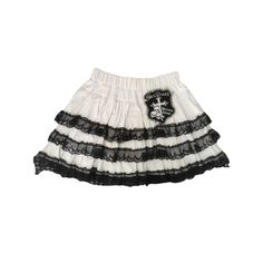 Wanted' Harajuku Black & White Tutu Skirt AlielNosirrah Cutecore Skirt, Skull Decorations, White Tutu Skirt, Harajuku Girl, Frilly Skirt, Chic Skirt, White Tutu, Harajuku Girls, Awesome Sauce