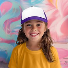 Gear up for sun-filled adventures with our Dalix Youth Trucker Cap—the ultimate go-to for both boys and girls who love to play under the sun. Whether your little one is hitting the playground, joining the family for a fun day out, or just needs a cool cap for everyday wear, this hat has them covered—literally and stylishly. Designed to keep up with your kid’s active lifestyle, this cap isn’t just an accessory; it’s a summer essential. Crafted with a classic foam front, this cap is built for comf White Sun Hat With Uv Protection For Playtime, Playful Snapback Trucker Hat For Outdoor, Playful Uv Protection Hats For Outdoor Activities, Casual Baseball Cap For Summer Playtime, Fun White Hats For Play, Fun White Hat For Play, Playful Adjustable Baseball Cap For Outdoor, Adjustable Baseball Cap For Summer Playtime, Playful Baseball Cap For Outdoor Activities