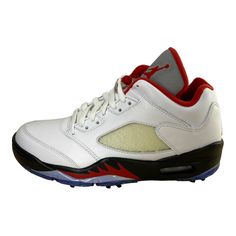 New Without Box. Nike Air Jordan V Low Golf Retro 5 Fire Red Cu4523 100 Men's Size 6.5 Women Sz 8 Have Any Questions, Please Send A Message. Thanks For Stopping By. White Golf Sneakers With Boost Midsole, Nike Sporty Golf Shoes For Streetwear, Sneakers With Red Sole For Sports Events, Round Toe Sneakers With Red Sole For Sports, Round Toe Sneakers With Red Sole For Sports Events, Sports Sneakers With Red Sole And Round Toe, University Red Low-top Sneakers For Sports Events, University Red Sneakers For Sports Events, White Golf Shoes With Boost Midsole For Casual Wear