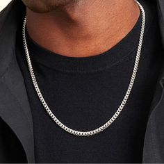 Taking its name from Latin for earth, Terra is a solid cuban link chain designed for max impact. Structural links draw attention with their high polished finish and a special oversized clasp lends it a rich luxuriant effect. It looks great worn solo or layered with shorter chains. 316L Stainless Steel with Rhodium Chain, 8mm Wide Stainless Steel Curb Chain Jewelry For Formal Occasions, Classic White Gold Metal Necklaces, Elegant Silver Stainless Steel Chain Necklace, Formal Stainless Steel Curb Chain Jewelry, Classic White Gold Metal Necklace, Modern Cuban Link Jewelry, Modern Stainless Steel Cuban Link Jewelry, Modern Necklace With Solid Cuban Link Construction, Modern Jewelry With Cuban Link Box Chain