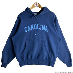 Vintage NIKE UNC Embroidered University of North Carolina Hoodie Pullover Long Sleeve Sweatshirt Easy 30 day return policy Carolina Hoodie, Trendy Outfits For Teens, Cute Lazy Day Outfits, University Of North Carolina, Lazy Day Outfits