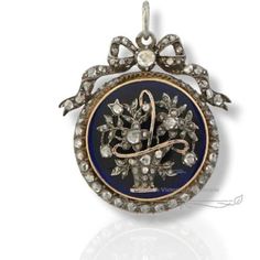 "Vintage Victorian Art 925 Silver 0.10 ctw. Natural diamond and 3.10 ctw. Rosecut  diamond blue enamel Brooch\" Metal: Sterling Silver Metal Purity: 925 Metal Wt:.18.92 Grams Diamond Type: Diamond  Diamond Color: Tinted Brown  Diamond Clarity: I1-I2  Diamond Cut: Good Diamond Shape: Rose cut  Diamond wt: 3.10 ctw. Additional material: blue enamel  Product Color: Oxidized Black and Gold Rhodium Plated on Sterling Silver" Blue Diamond Brooches For Anniversary, Anniversary Jewelry With Diamond Accents And Enamel, Enamel Jewelry With Diamond Accents For Anniversary, Fine Jewelry Brooches With Diamond Accents For Gifts, Ornate Diamond Brooch As Gift, Ornate Diamond Brooch Gift, Diamond Brooches With Single Cut Diamonds As Gift, Diamond Brooches With Single Cut Diamonds For Gifts, Medallion Jewelry With Rose Cut Diamonds As Gift