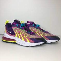 New Without Box Nike Air Max 270 React Eng Ck2595-500 Eggplant/ Magic Flamingo Women’s Size 10/ Men’s Size 8.5 Air Max 270 Black And Purple, Nike Air Max 270 Purple, Nike Air Max 270 Pink And Orange, Nike Air Max 270 Bright Colors, Pink Synthetic Nike Air Max For Sports, Spikes Running Shoes, Softball Shoes, Nike Air Max 270 React, Black Athletic Shoes