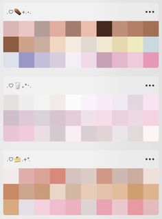 the different shades of pink and brown are shown in this graphic style, with each color being