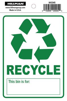 a green recycle sign that says, this bin is for