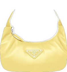 Leather Bags With Double Handle And Gold-tone Logo, Leather Bags With Gold-tone Logo Plaque And Double Handle, Luxury Yellow Bags With Zipper Closure, Luxury Yellow Bag With Zipper Closure, Yellow Soft Leather Shoulder Bag For Formal Occasions, Luxury Yellow Shoulder Bag With Zipper Closure, Nappa Leather, Leather Mini, Mini Bag