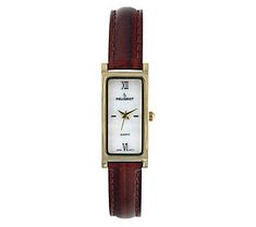 With its slim lines and elegant color palette, this watch exudes an air of utter refinement. The glossy croc-embossed leather strap is pure luxury. From Peugeot. Elegant Color Palette, London Vibes, Brown Leather Strap Watch, Timeless Watches, Denim And Diamonds, Vintage Watches Women, Watches Women Leather, Chanel Perfume, Ladies Watches