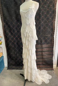 Mermaid Dress, White Silk - Etsy Black Bustier, Moschino Couture, Column Dress, Mermaid Dress, White Silk, Silk Chiffon, Dress White, Design Inspo, Just In Case