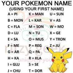 the pokemon name and its meanings are in different languages, but it is not very difficult to