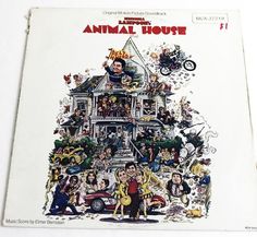 an album cover for the movie animal house with many cartoon characters on it's front