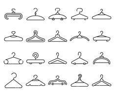 a set of clothes hangers