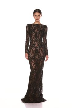 Introducing the Colette Noir Lace Gown, the epitome of sophisticated charm. Long sleeves Delicate scalloped hems and cuffs Boned bodice Half lined 70s Lace Dress, Winter Evening Gown, 1920s Gown, Black Bridesmaid Dress, Black Lace Gown, Bronx And Banco, Gala Event, Black Bridesmaids, Boned Bodice