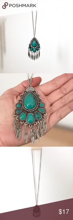 I just added this listing on Poshmark: Turquoise Feather Fringe Pendant Teardrop Necklace. #shopmycloset #poshmark #fashion #shopping #style #forsale #Jewelry Bohemian Turquoise Teardrop Pendant Necklace, Bohemian Turquoise Dangle Necklace, Green Bohemian Dangle Turquoise Necklace, Bohemian Green Turquoise Dangle Necklace, Bohemian Green Turquoise Necklace With Large Pendant, Green Teardrop Turquoise Bohemian Necklace, Feather Fringe, Boho Chic Jewelry, Teardrop Necklace