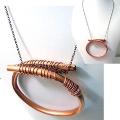 convertible copper necklace Handmade Modern Copper Jewelry, Modern Handmade Copper Jewelry, Modern Electroformed Metal Jewelry, Charlottesville Va, Bangles Style, Copper Necklace, Modern Pendant, Jewelry Ideas, Fashion Bracelets