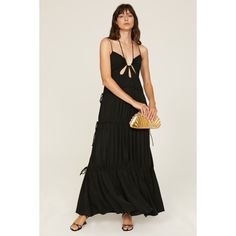 Black crepe (100% Viscose). Lining (100% Polyester). Maxi. Sleeveless. Plunge neck. 57" from shoulder to hemline. Imported. Rent The Runway, Jonathan Simkhai, Closet Designs, Fashion Design, Black