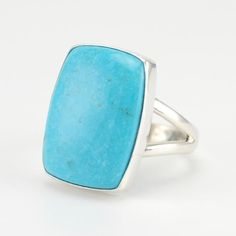 Sterling Silver Arizona Turquoise Rect Ring Size 8 Rectangular Turquoise Sterling Silver Ring, Silver Rectangular Turquoise Gemstone Ring, Rectangular Turquoise Gemstone Ring, Rectangular Blue Turquoise Sterling Silver Ring, Rectangular Sterling Silver Turquoise Ring As Gift, Rectangular Blue Turquoise Gemstone Ring, Rectangular Turquoise Gemstone Ring As Gift, Elegant Rectangular Turquoise Ring, Rectangle Ring