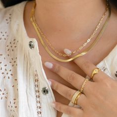 Our 14k gold-filled jewelry is bonded with 14k gold and is water and tarnish resistant. 14k gold-filled jewelry is a great alternative to solid gold, and can be worn by people with sensitive skin. - 14k gold-filled- Chain width: 2.5 mm. - Chain length: 16 in. or 16" + 2" extension- Waterproof, Tarnish resistant & Hypoallergenic Dainty Hypoallergenic Recycled Gold Jewelry, Dainty Hypoallergenic Jewelry In Recycled Gold, Minimalist Gold-plated Jewelry With Rectangular Links, Minimalist Gold Plated Jewelry With Rectangular Links, Minimalist Rectangular Link Jewelry Tarnish Resistant, Delicate 14k Gold Filled Paperclip Chain Jewelry, Delicate 14k Gold-filled Paperclip Chain Jewelry, Delicate Yellow Gold Link Jewelry, Minimalist 14k Gold Jewelry With Rectangular Links