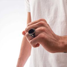 Tens of thousands of people around the world use Anitolia's stylish accessories. Join them now! Gold Wave Ring, Special Gifts For Him, Sterling Silver Thumb Rings, Mens Skull Rings, Oxidized Silver Rings, Mens Gemstone Rings, Silver Wrap Ring, Blue Stone Ring