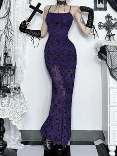 Purple tulip elegant goth dress – Cutiekill Vintage Fitted Halloween Dresses, Vintage Fitted Corset Dress For Halloween, Fitted Witchy Corset Dress For Alternative Fashion, Gothic Underbust Dress For Night Out, Fitted Sleeveless Corset Dress For Halloween, Gothic Fitted Dress For Costume Party, Gothic Stretch Dresses For Party, Halloween Party Dress With Underbust Shape, Fitted Prom Dress For Halloween