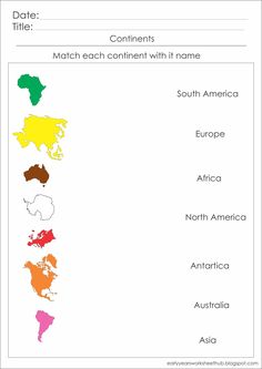 the world map with countries and their names in different colors, including red, yellow, green