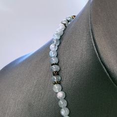 16" long, 5" chain, 21" total length genuine aquamarine and brass no lead, no nickel in the metal Light Blue Aquamarine Gemstone Necklace, Light Blue Single Strand Jewelry For Jewelry Making, Elegant Light Blue Necklaces With Natural Stones, Elegant Light Blue Necklace With Natural Stones, Handmade Light Blue Aquamarine Jewelry, Elegant Aquamarine Faceted Necklace, Handmade Aquamarine Pendant Necklace, Adjustable Light Blue Necklaces With Natural Stones, Formal Light Blue Aquamarine Necklace