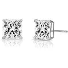 Introducing our stunning pair of Solid 14k White Gold Square Solitaire Cubic Zirconia Princess-cut CZ Stud Earrings. These earrings are the epitome of elegance and sophistication, perfect for adding a touch of glamour to any ensemble. Crafted from high-quality 14k white gold, these stud earrings showcase a classic square shape, adorned with a brilliant princess-cut cubic zirconia. The princess cut is renowned for its exceptional sparkle and precise faceting, reflecting light from every angle and Elegant Cubic Zirconia Earrings Diamond-shaped, Formal Diamond-shaped Cubic Zirconia Earrings, Elegant Diamond-shaped Earrings For Anniversary, Diamond White Diamond-shaped Anniversary Earrings, Diamond White Cubic Zirconia Earrings With Diamond Cut, Diamond Cut Cubic Zirconia Earrings In Diamond White, Classic Asscher Cut Cubic Zirconia Earrings, Diamond-shaped Cubic Zirconia Jewelry With Prong Setting, Diamond Cut Cubic Zirconia Bridal Earrings For Anniversary