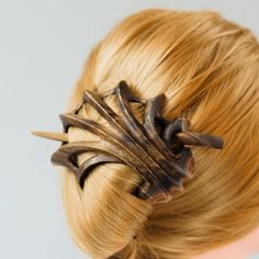 The new model is extremely light and comfortable Material and finish Hair clip is hand carved out of natural wood and died to achieve different colors. Hair clip care Best way to take care about the hair clip is to rub it with greasier hand cream. You can find more information in How to care about hair clips article. Info:    https://hpstylstudio.myshopify.com/blogs/news/how-to-take-care-of-your-wooden-hair-barrettes Wood Hair Clip, Coconut Crafts, Dremel Carving, Iron Jewelry, Colors Hair, Wood Carving Designs, Star Hair, Carving Designs, Scroll Saw Patterns